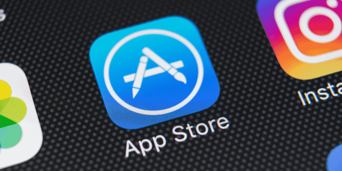 Apple App Store icon on Mac screen Apple App Store icon on Mac screen
