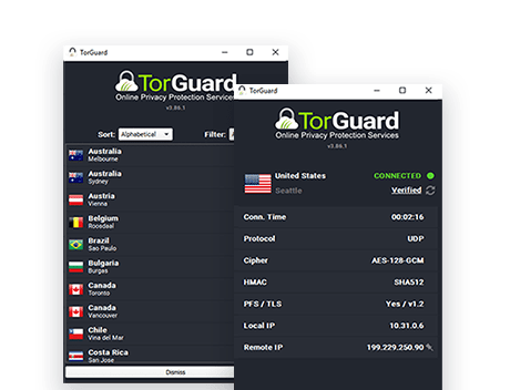 TorGuard VPN app for Microsoft Windows