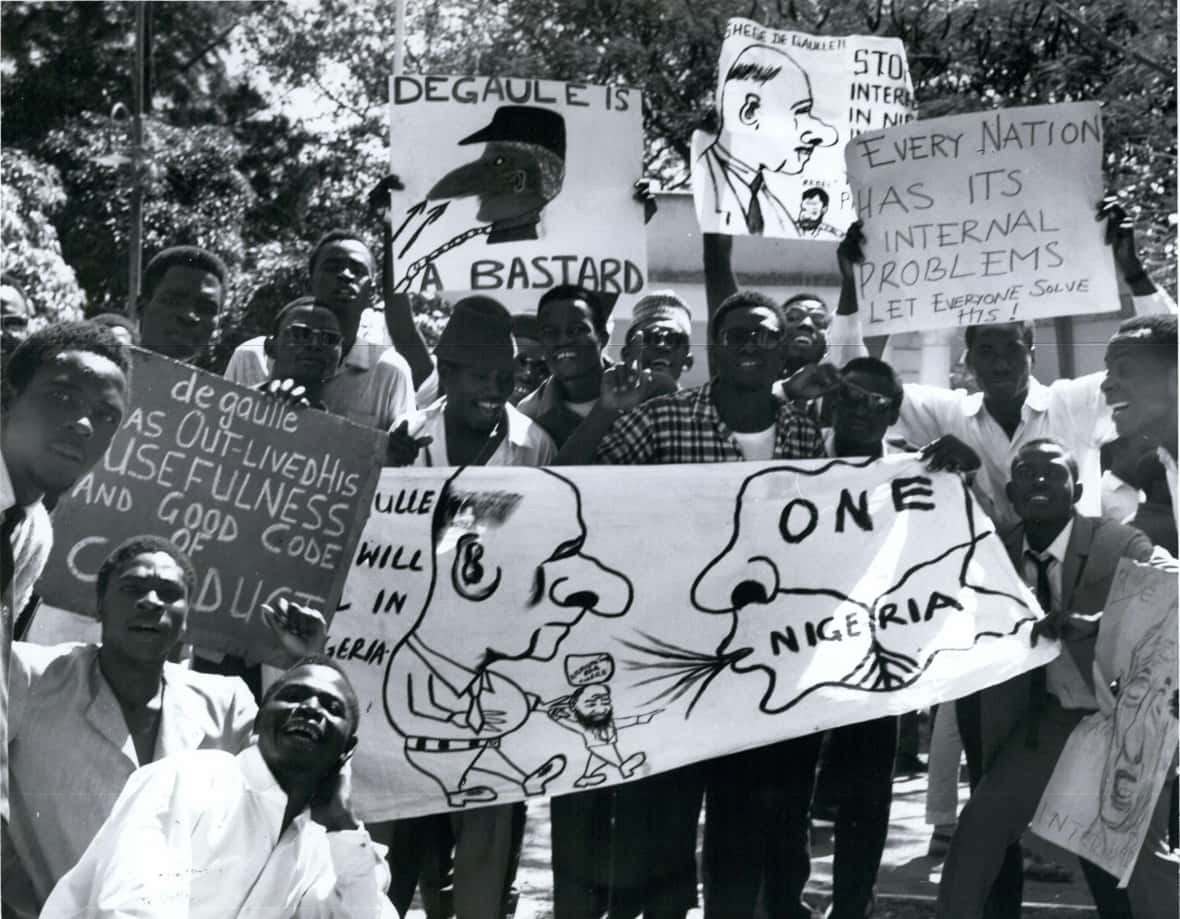 Nigerian student protest during Nigerian civil war