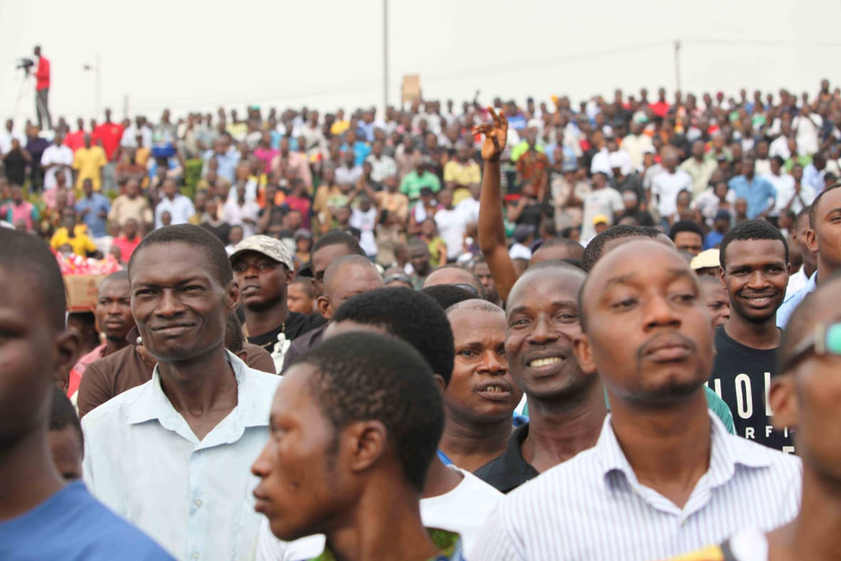 Crowd gathered at an OccupyNigeria rally in Lagos
