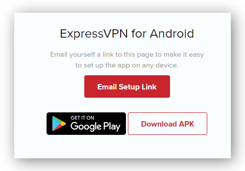 Captura de pantalla del archivo APK de ExpressVPN