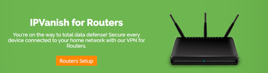 Screenshot of router set up on IPVanish's website