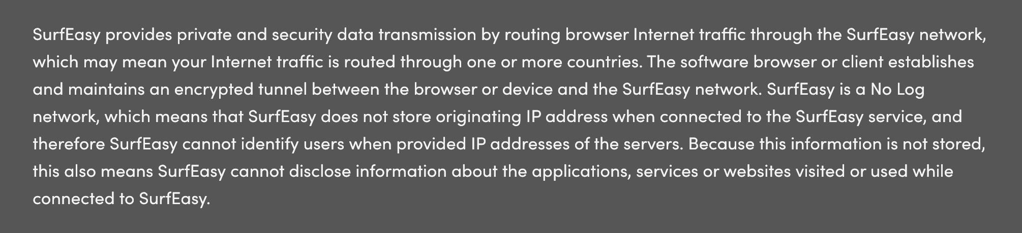 SurfEasy Privacy Policy