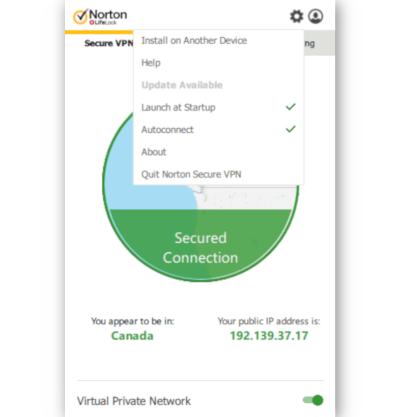 norton internet security vpn settings for straight