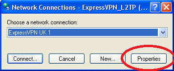 Windows Diallers for ExpressVPN