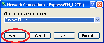 The final steps to set up ExpressVPN on Windows XP