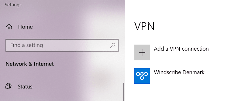 A VPN in your VPN settings