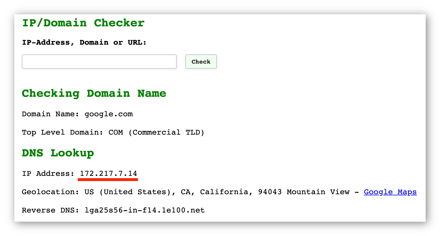 Ip checker