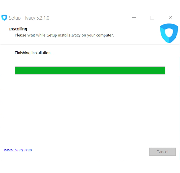 Ivacy installation wizard screenshot