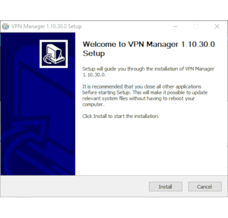 Screenshot of Perfect Privacy Installation Wizard