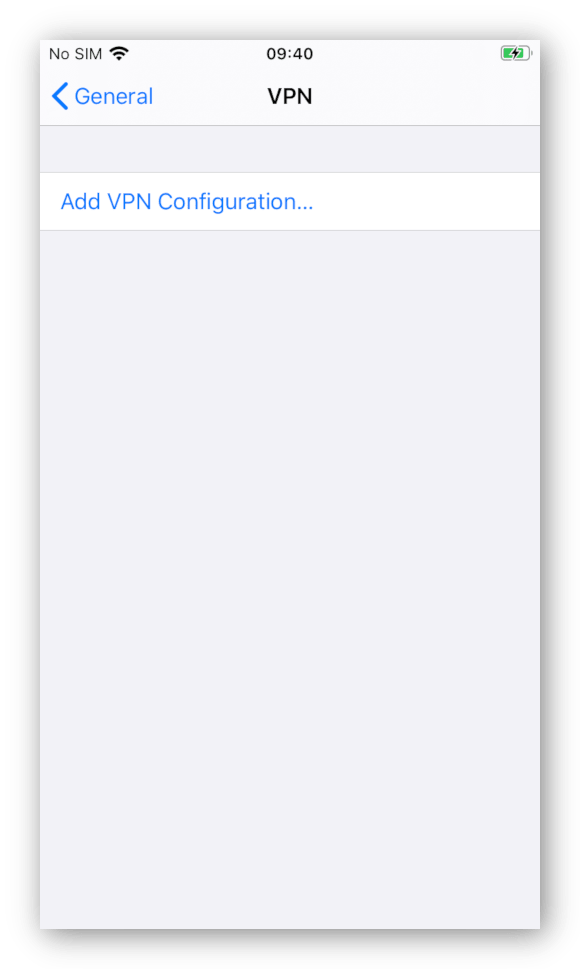 The iOS built-in VPN client