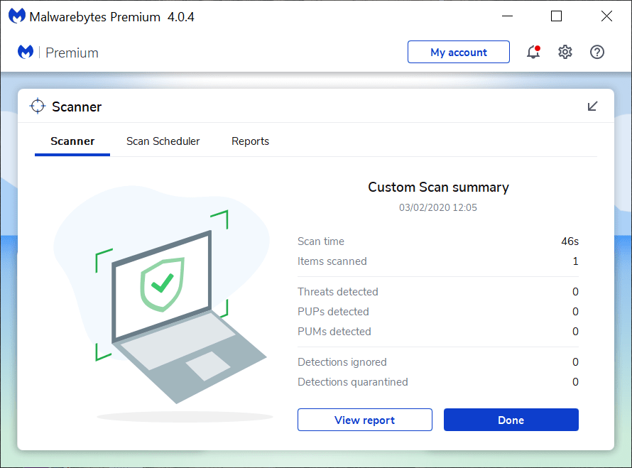 Windscribe Malwarebytes Scan