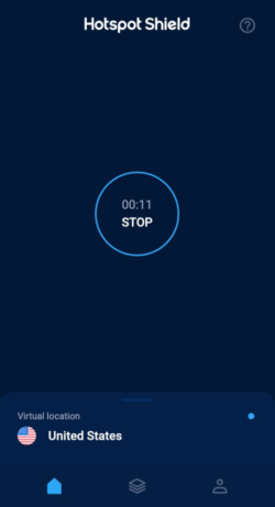 The Hotspot Shield Android app