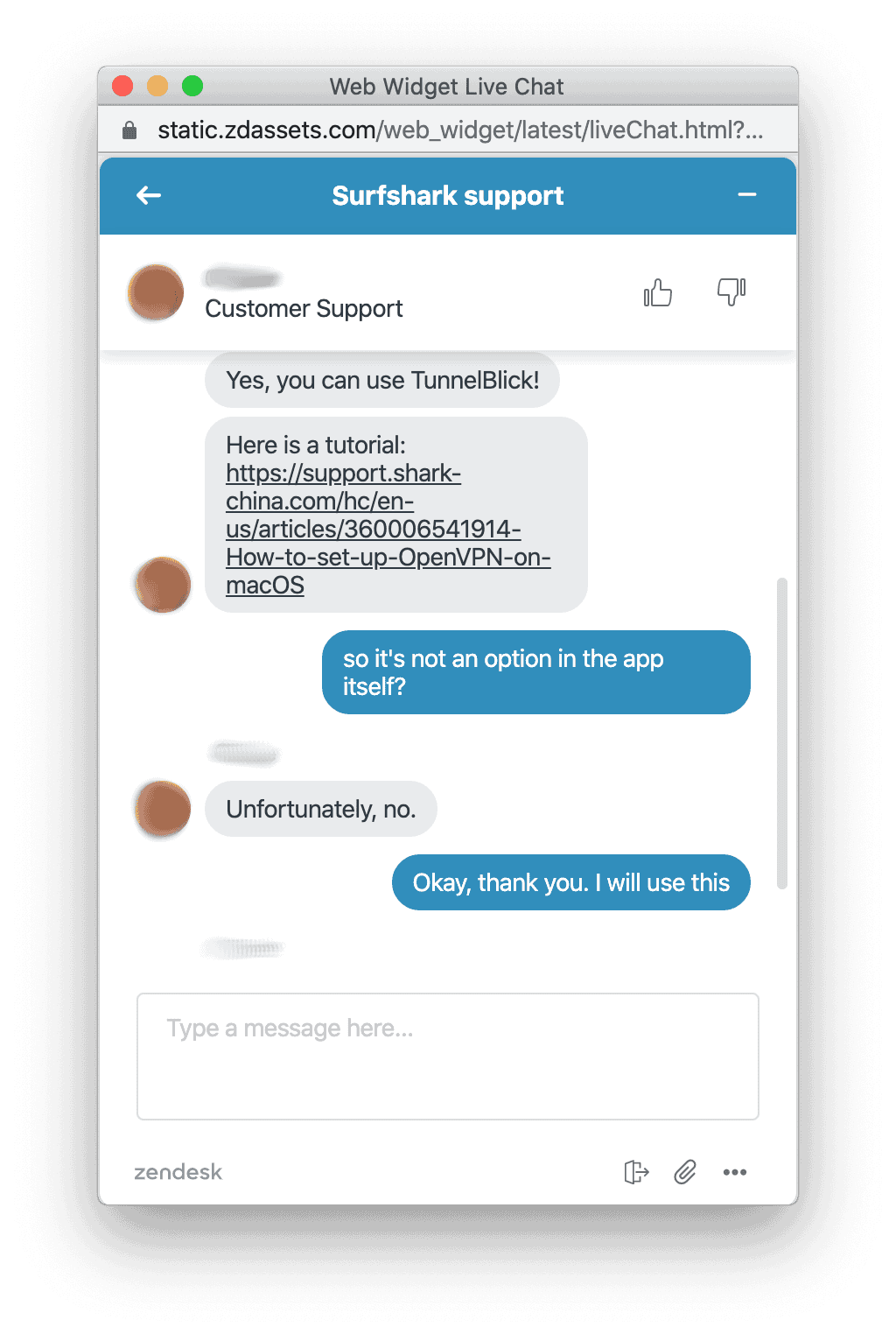 surfshark live chat