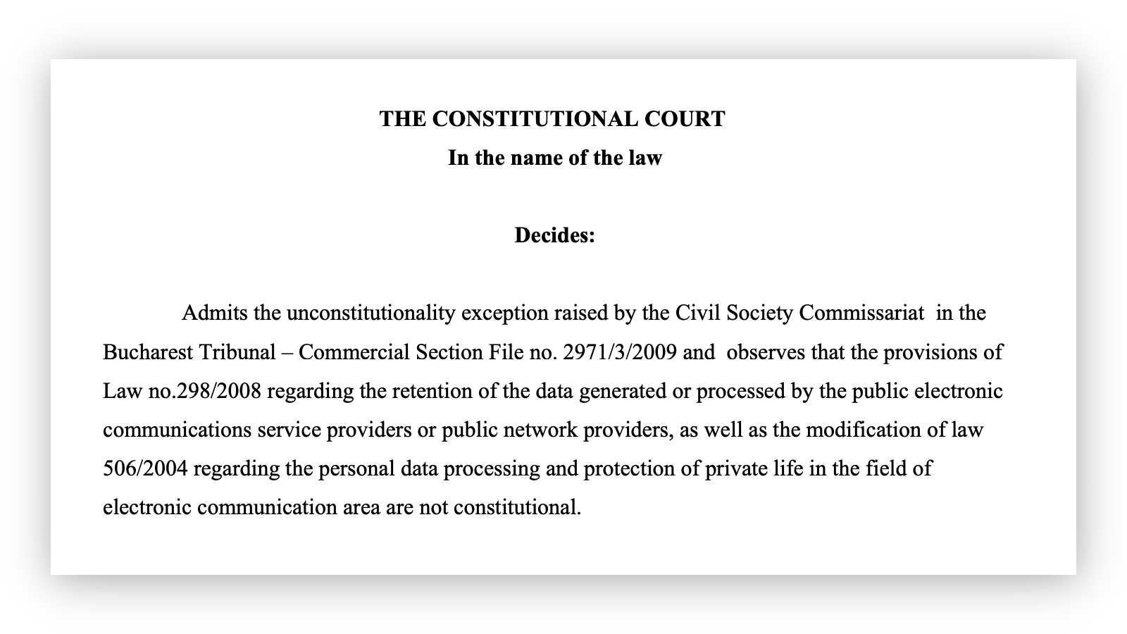 cyberghost opiniones La decisión del Tribunal Constitucional de Rumanía de rechazar las exigencias de la UE en materia de intercambio de datos