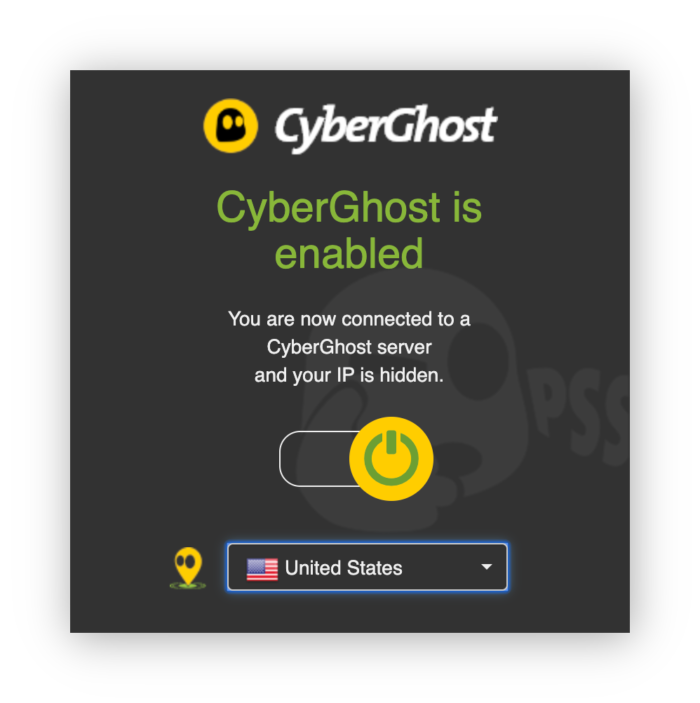CyberGhost VPN's browser extension