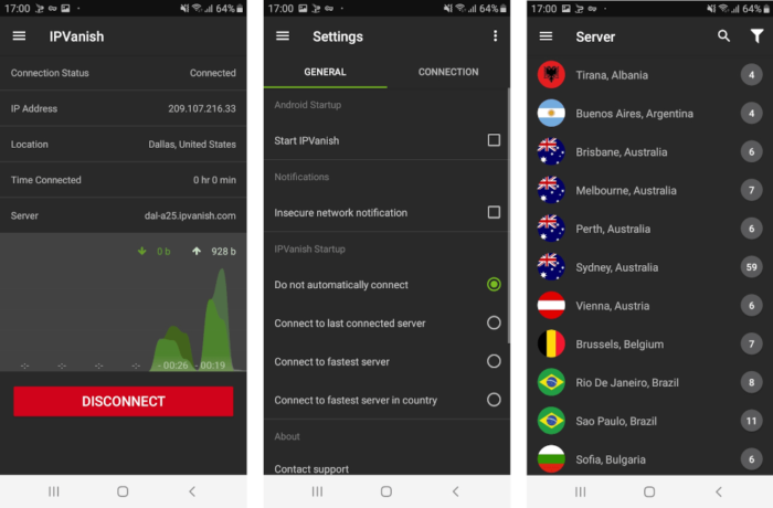 IPVanish Android VPN App