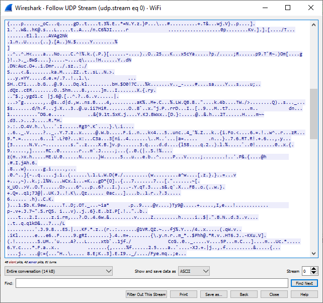 Escáner de IPVanish con Wireshark