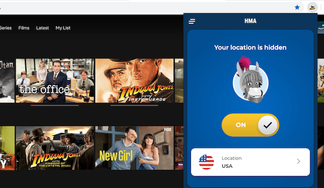 Le proxy HideMyAss fonctionne avec Netflix USA