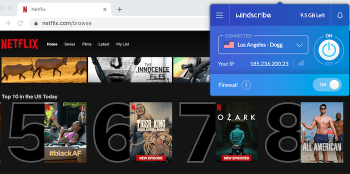 Windscribe is de beste gratis VPN voor Netflix.
