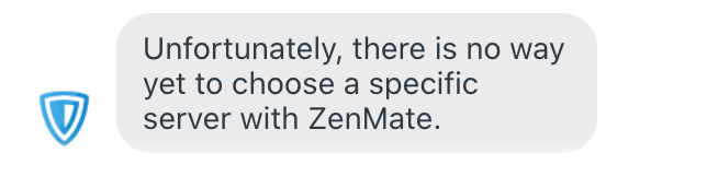 screenshot of zenmate support