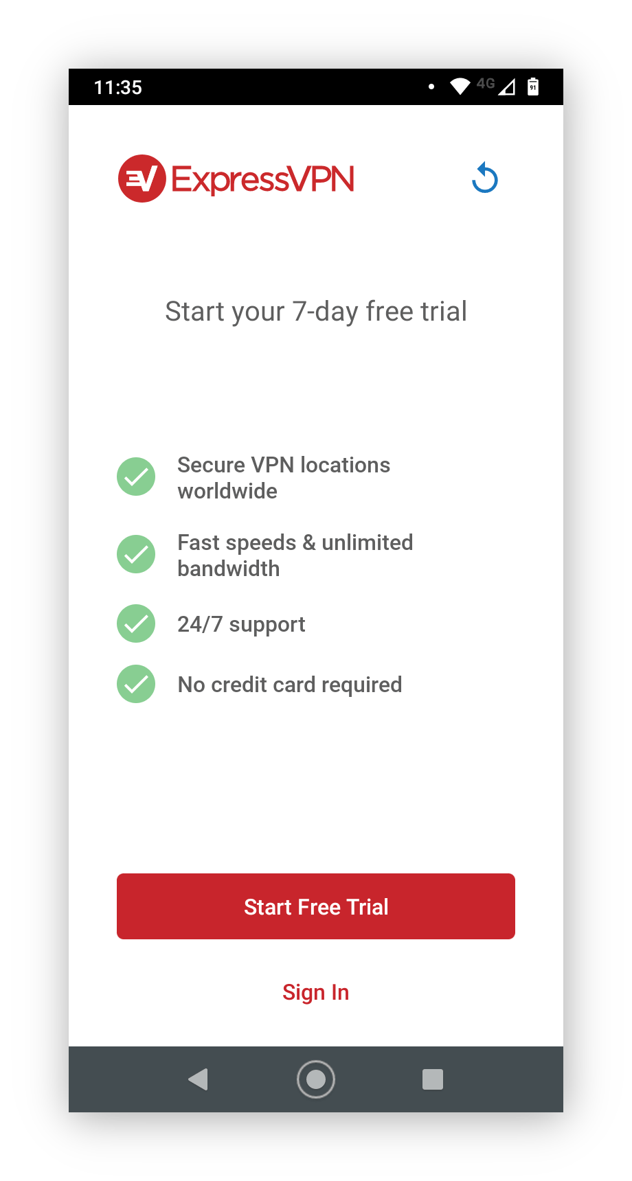 free vpn no credit card trial