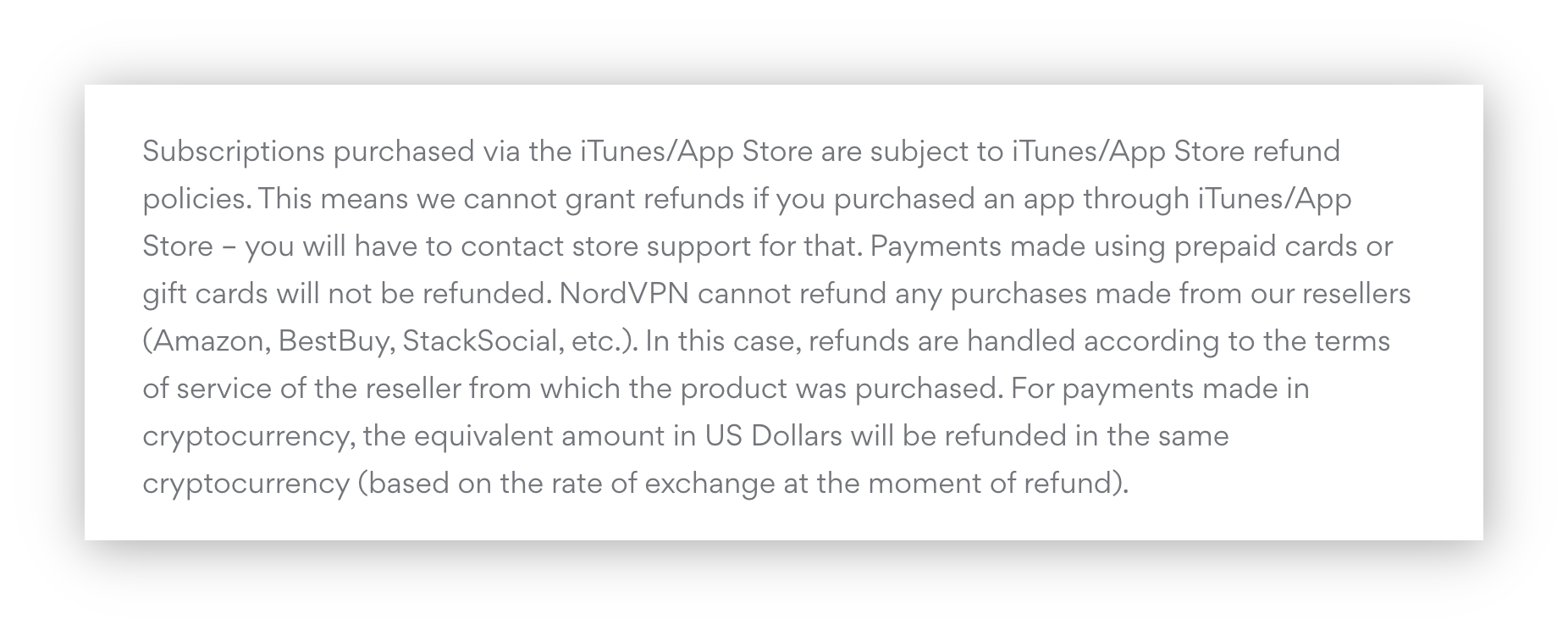 NordVPN's Terms of Service