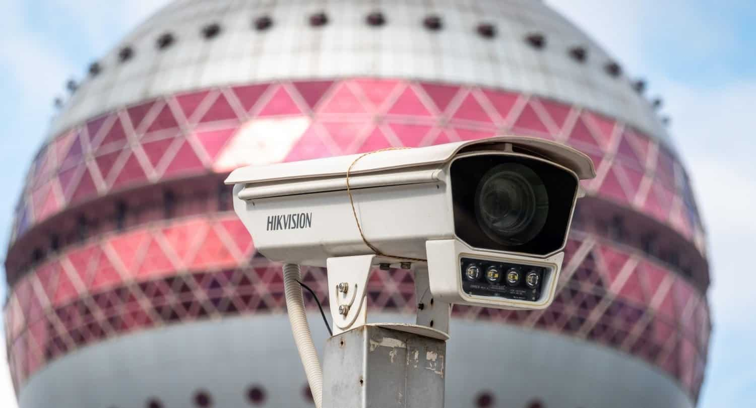 Photo of Hikvision IP camera in China to illustrate report around cybersecurity and privacy risks of this surveillance technology