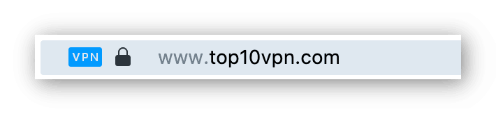 The Opera browser address bar with Opera VPN turned on