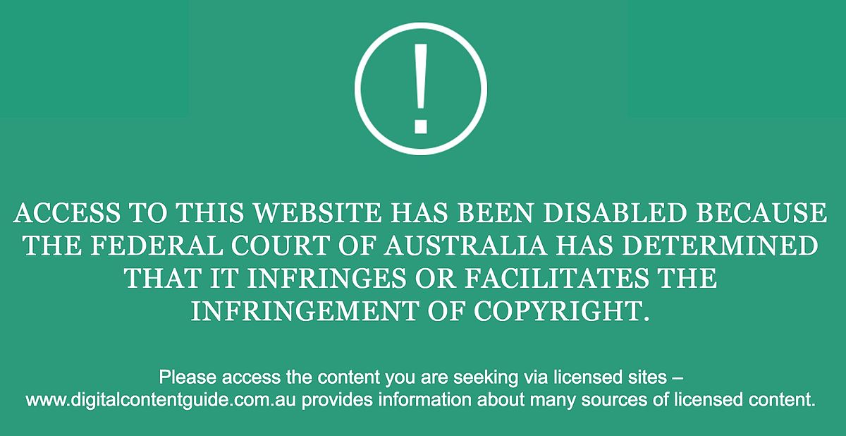 Australian Website Block Notification