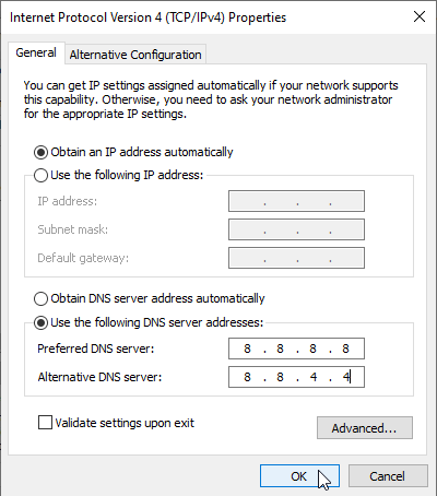 How to manually set your DNS in Windows 10
