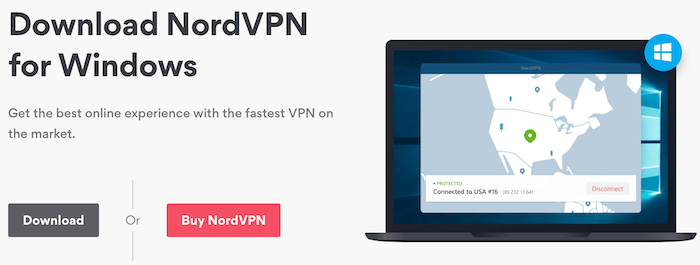 Téléchargement NordVPN Windows