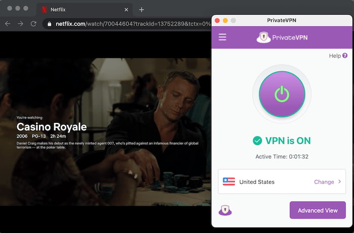 PrivateVPN working with US Netflix.