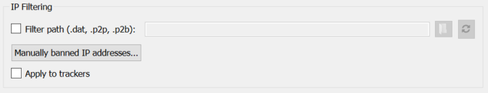 filtragem de ip filtering no qbittorrent