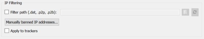 ip filtering in qbittorrent