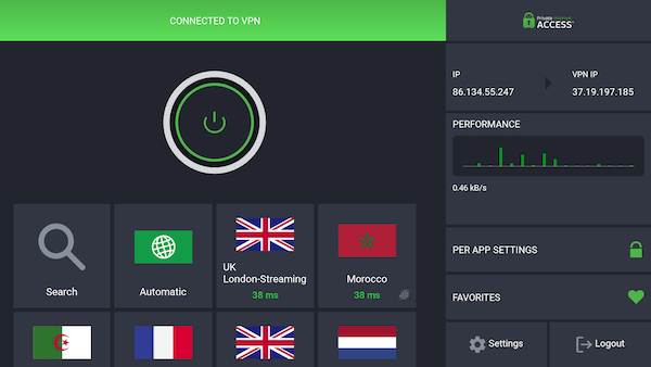 PIA VPN's App für Fire TV Stick