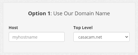 Dynu Hostname Entry Field