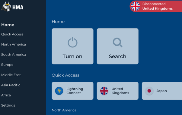 Aplicación HidemyAss Android TV