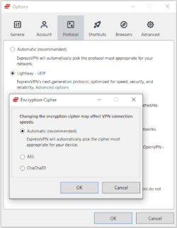 Configuración de Encriptación del Protocolo Lightway de ExpressVPN 