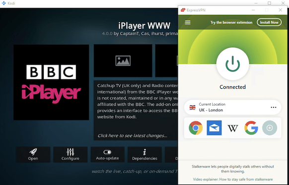 Using ExpressVPN with Kodi