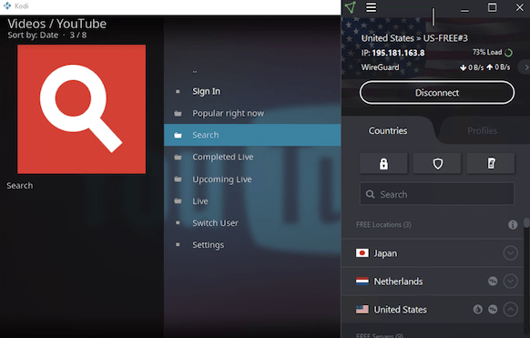 Usando Proton VPN con Kodi