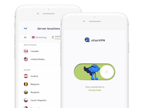 Aplicativo móvel do Atlas VPN