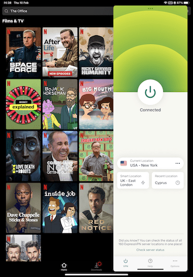ExpressVPN werkt niet met Netflix op de iPad
