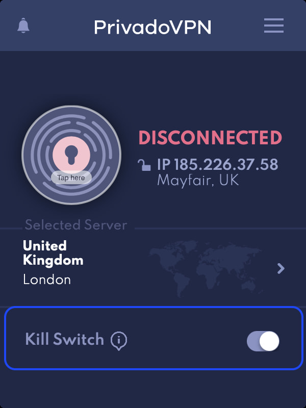 El Kill Switch de Privado VPN