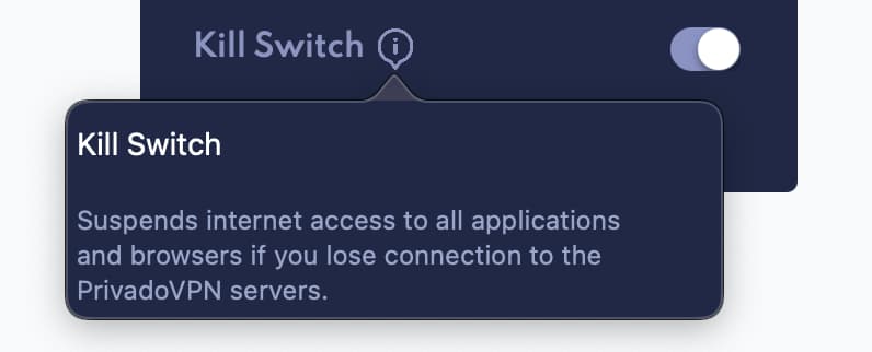 PrivadoVPN Kill Switch