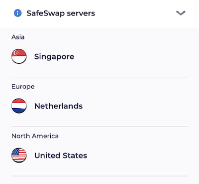 Server SafeSwap di Atlas VPN