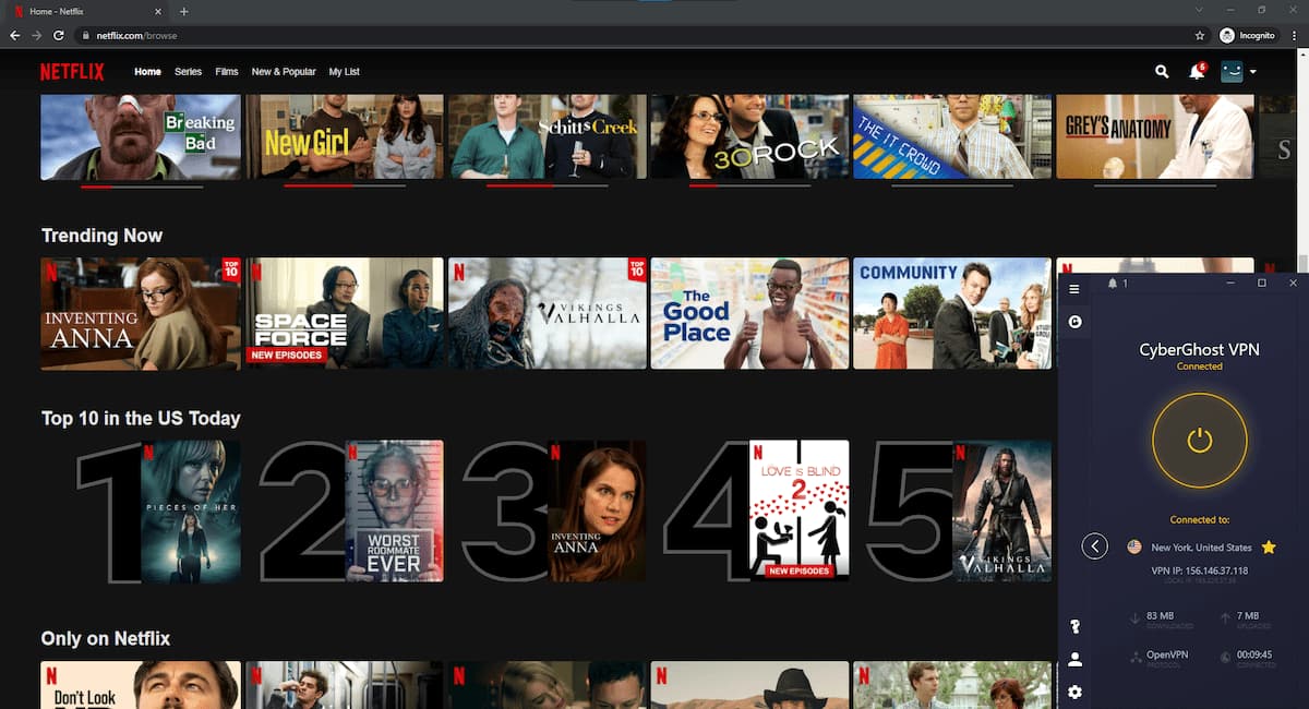 cyberghost opiniones CyberGhost Netflix US Test