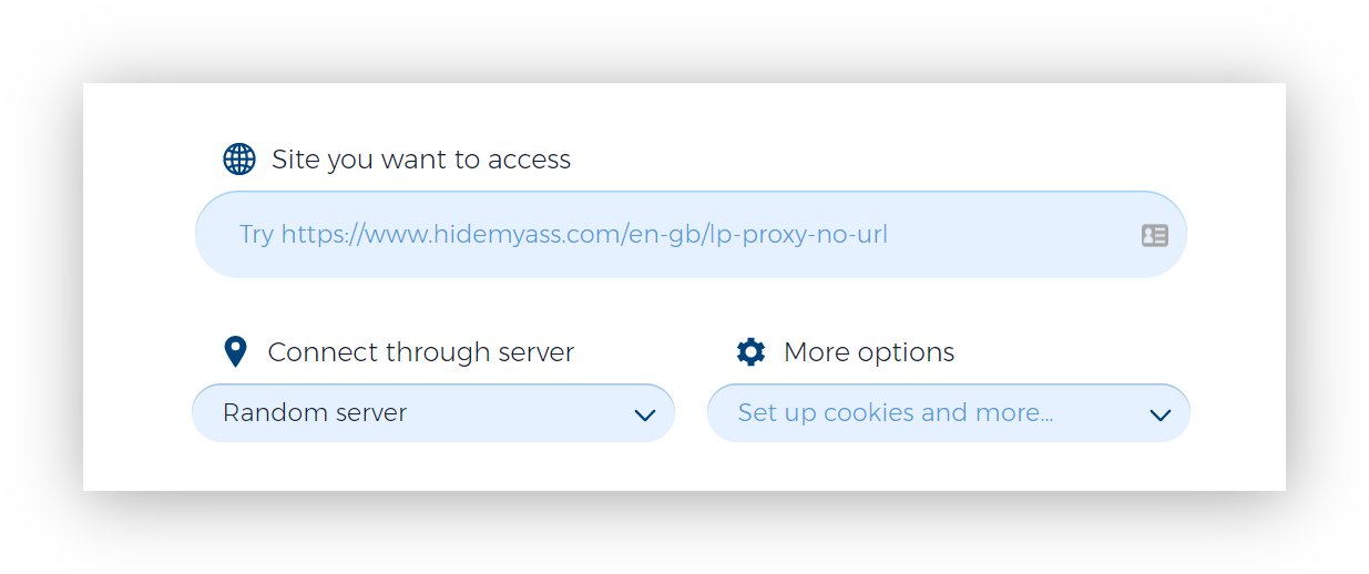  HMA’s web proxy service