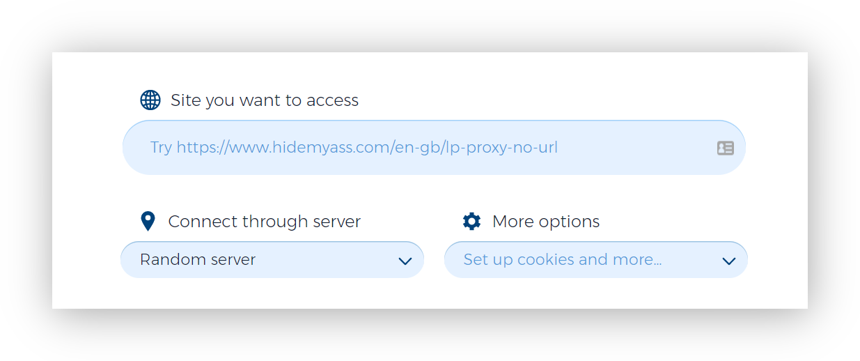 Il servizio di proxy web di HMA