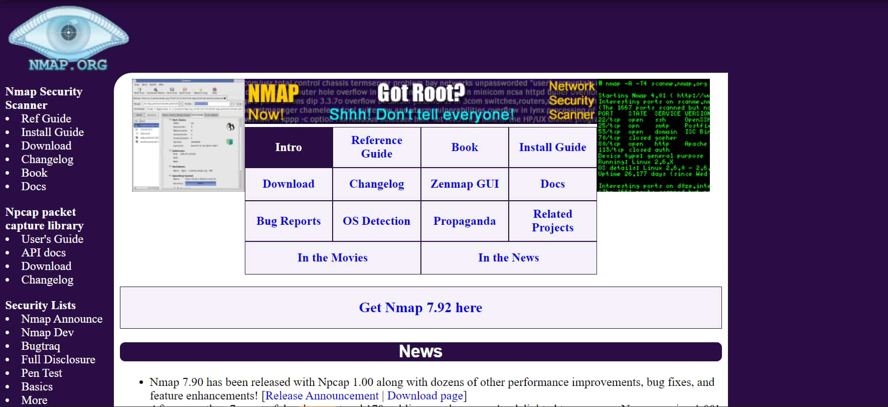 Captura de pantalla de Nmap